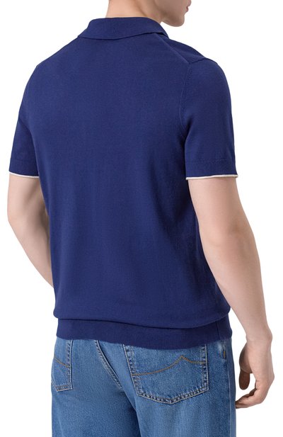 Поло из хлопка и шелка WINDSOR темно-синего цвета по цене 28400 руб., арт. 13 CASHMIL0-P 10018945/30044682, фото 4 Поло из хлопка и шелка WINDSOR, арт. 13 CASHMIL0-P 10018945/30044682, фото 4