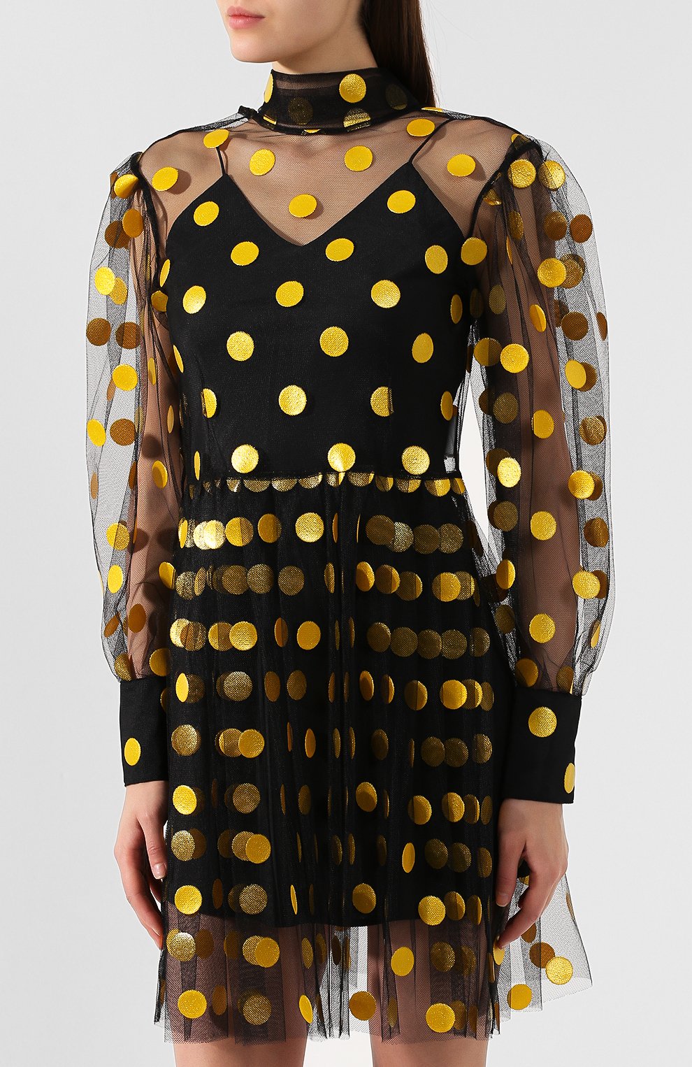 Платье MSGM желтого цвета по цене 47200 руб., арт. 2743MDA13 195700, фото 3 Платье MSGM, арт. 2743MDA13 195700, фото 3