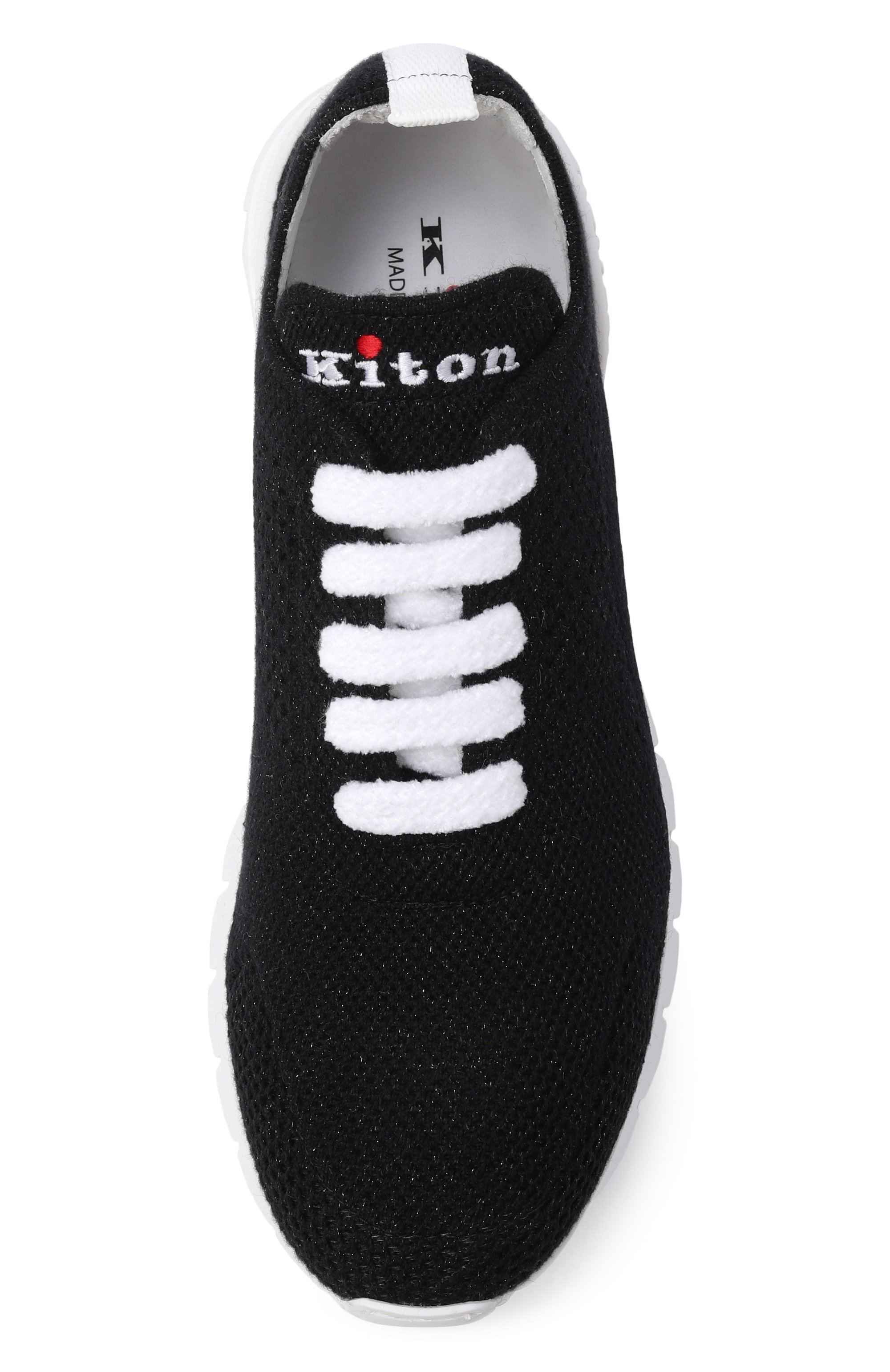 Текстильные кроссовки fit KITON черного цвета по цене 98900 руб., арт. DSSFITSN00847, фото 6 Текстильные кроссовки fit KITON, арт. DSSFITSN00847, фото 6