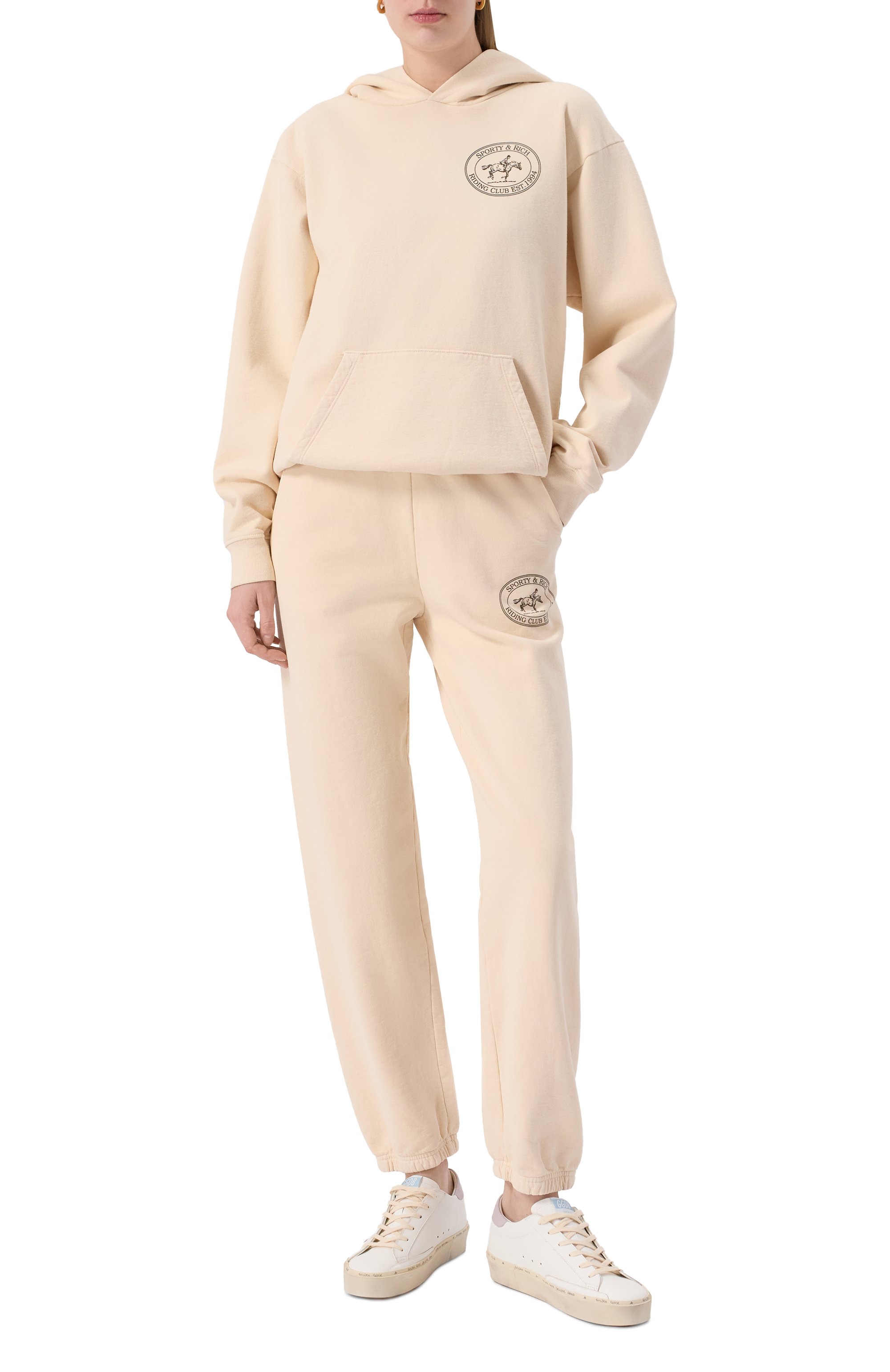 Хлопковые джоггеры SPORTY AND RICH, арт. PA036612244CR01, фото 2