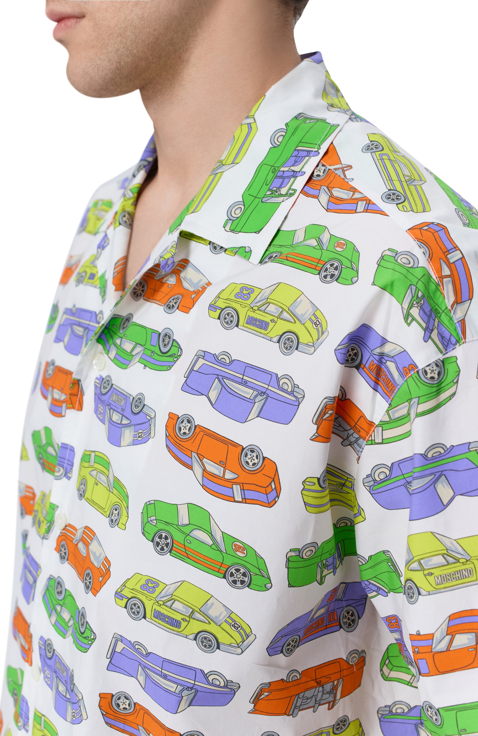 Хлопковая рубашка MOSCHINO разноцветного цвета по цене 69950 руб., арт. A0220/0260, фото 5 Хлопковая рубашка MOSCHINO, арт. A0220/0260, фото 5