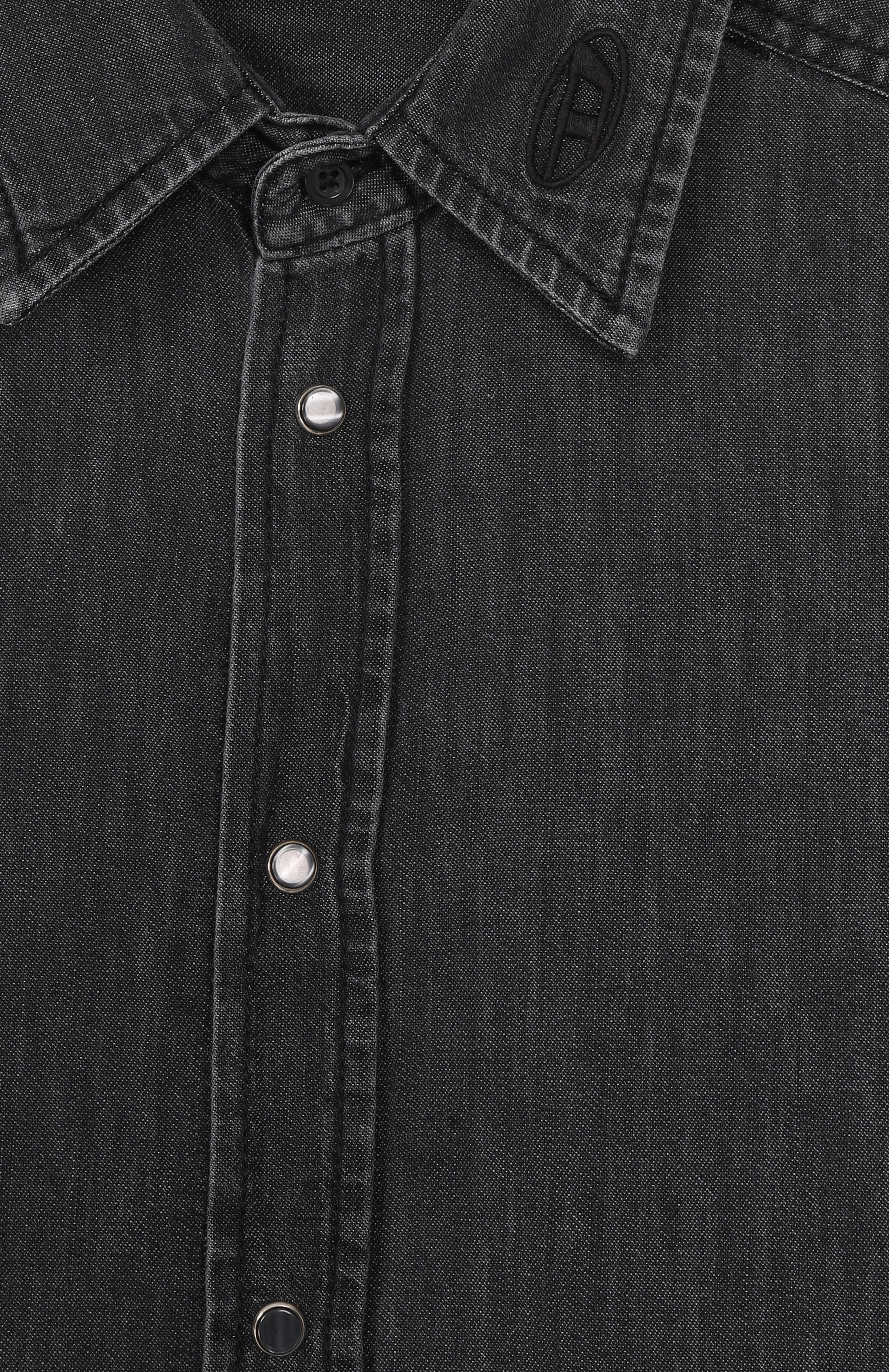 Джинсовая рубашка DIESEL темно-серого цвета по цене 14500 руб., арт. J01330/KXBSM, фото 3 Джинсовая рубашка DIESEL, арт. J01330/KXBSM, фото 3