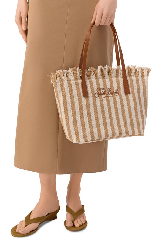 Сумка City medium MC2 Saint Barth CBMF001-01763L/CITY BAG MID FRINGE Бежевый  CBMF001-01763L/CITY BAG MID FRINGE Фото 2