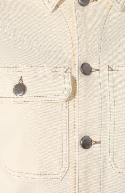 Джинсовая куртка FRAME DENIM белого цвета по цене 29950 руб., арт. CCJK781, фото 5 Джинсовая куртка FRAME DENIM, арт. CCJK781, фото 5