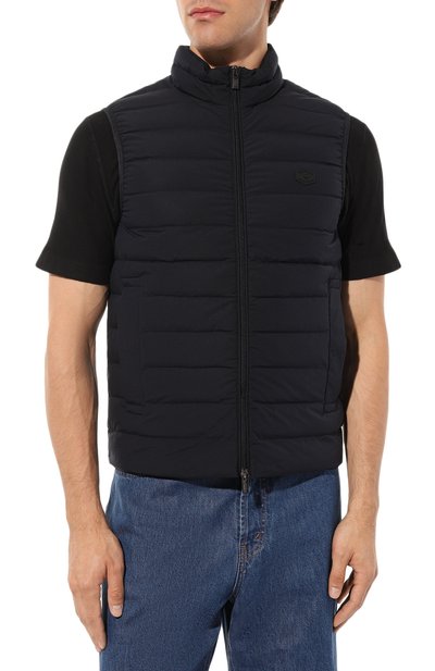 Пуховый жилет EMPORIO ARMANI синего цвета по цене 36000 руб., арт. 8N1BQ1/1NLRZ, фото 3 Пуховый жилет EMPORIO ARMANI, арт. 8N1BQ1/1NLRZ, фото 3