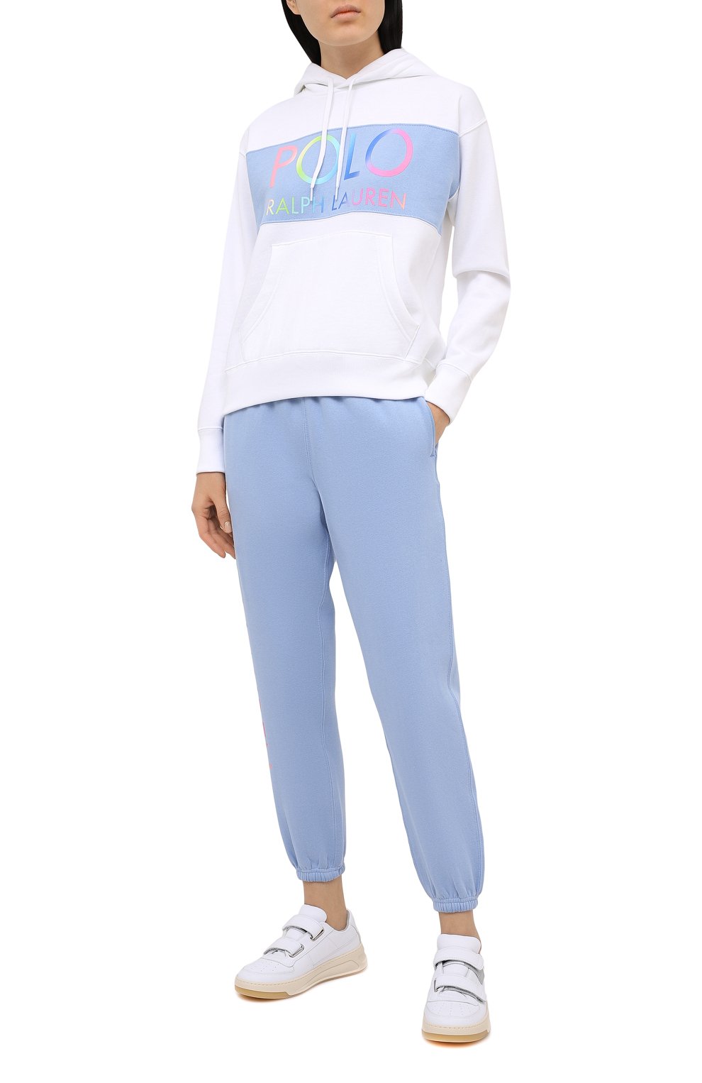 Хлопковые джоггеры POLO RALPH LAUREN синего цвета по цене 16350 руб., арт. 211838114, фото 2 Хлопковые джоггеры POLO RALPH LAUREN, арт. 211838114, фото 2