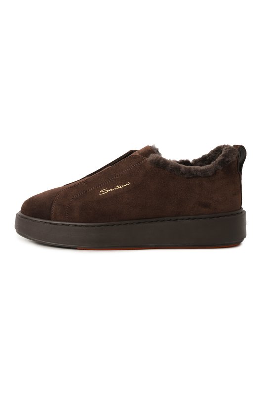 Замшевые кеды Santoni WBCG61265SM0PSAP Коричневый  WBCG61265SM0PSAP Фото 4