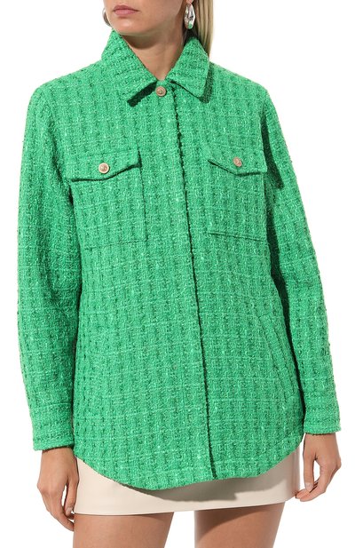 Шерстяной жакет SEVEN LAB зеленого цвета по цене 31500 руб., арт. SBT.05.500.320, фото 3 Шерстяной жакет SEVEN LAB, арт. SBT.05.500.320, фото 3