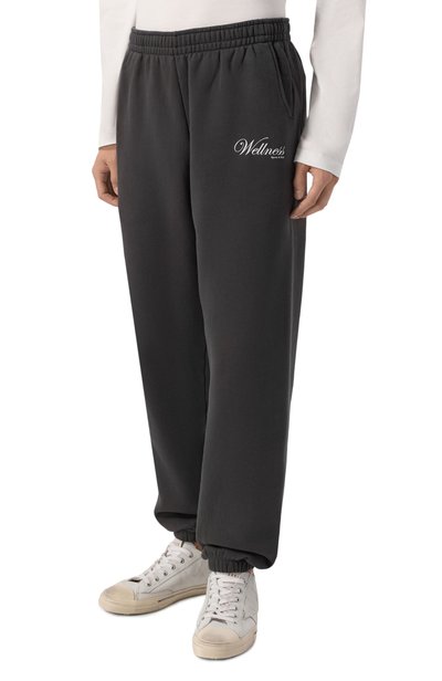 Хлопковые джоггеры SPORTY AND RICH темно-серого цвета по цене 30750 руб., арт. PA070711083BR29, фото 3 Хлопковые джоггеры SPORTY AND RICH, арт. PA070711083BR29, фото 3