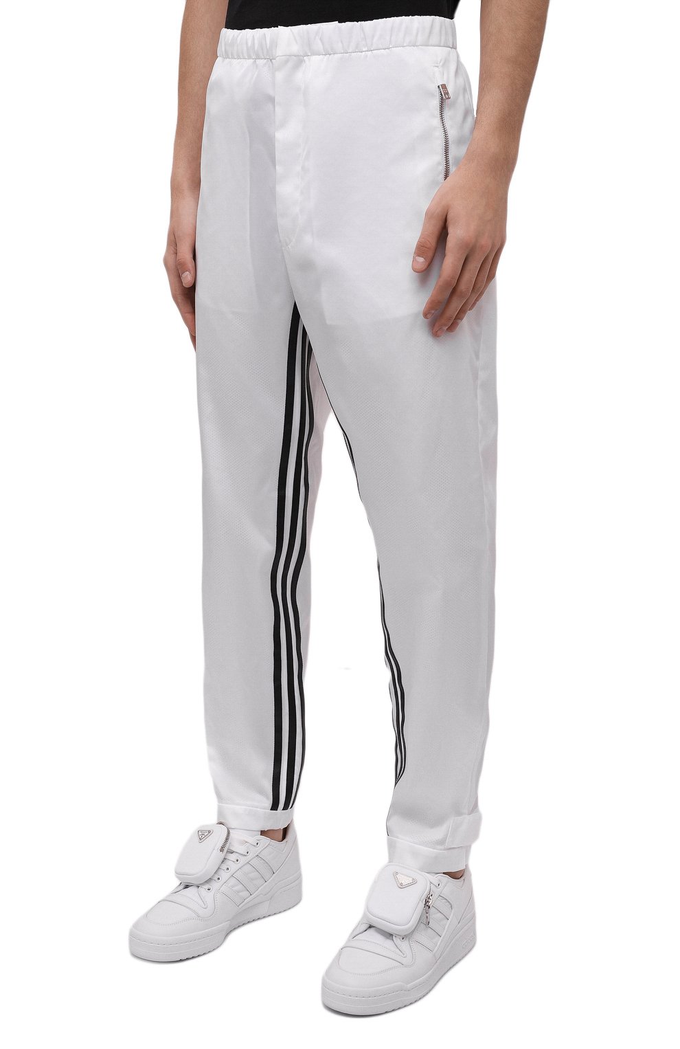 Брюки adidas for prada re-nylon PRADA белого цвета по цене 105000 руб., арт. SPH155-1WQ8-F0AA1-212, фото 6 Брюки adidas for prada re-nylon PRADA, арт. SPH155-1WQ8-F0AA1-212, фото 6