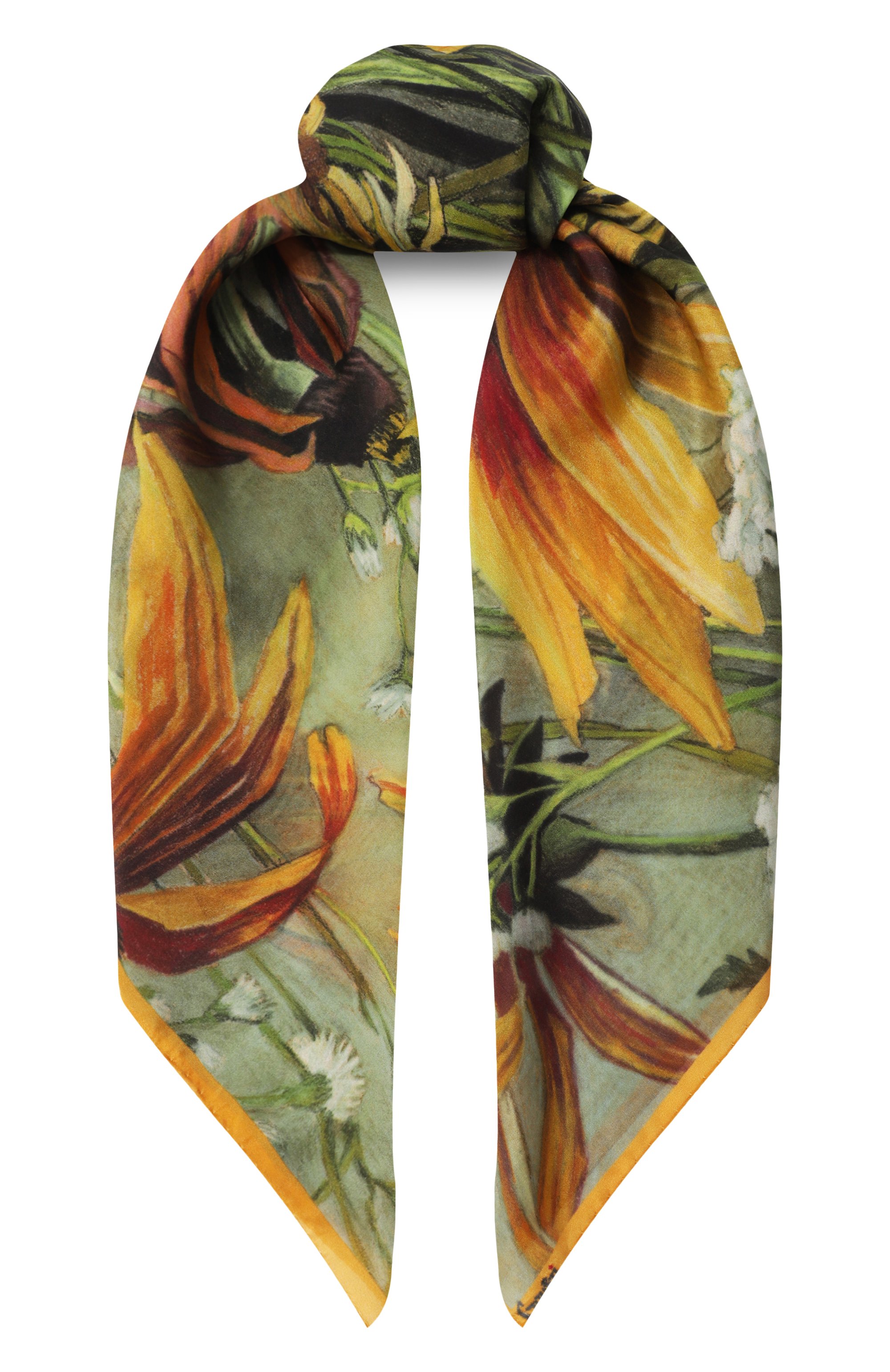 Шелковый платок полевые цветы GOURJI, арт. 91149937/81172, фото 1