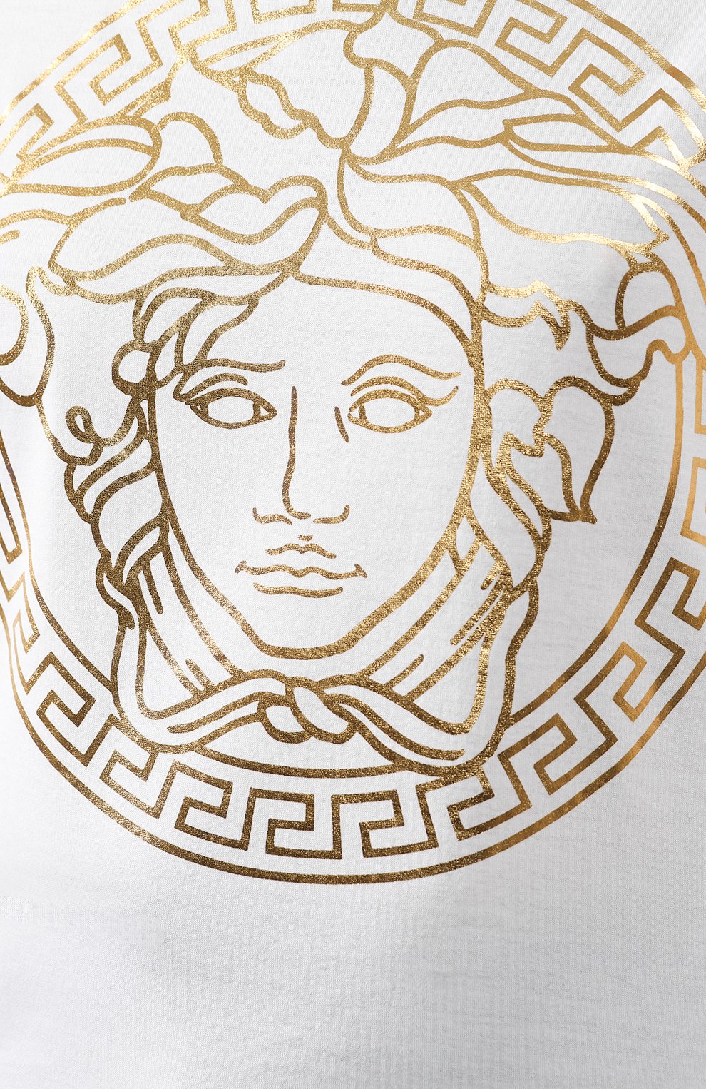 Хлопковая футболка VERSACE белого цвета по цене 31150 руб., арт. A83864/A201952, фото 5 Хлопковая футболка VERSACE, арт. A83864/A201952, фото 5