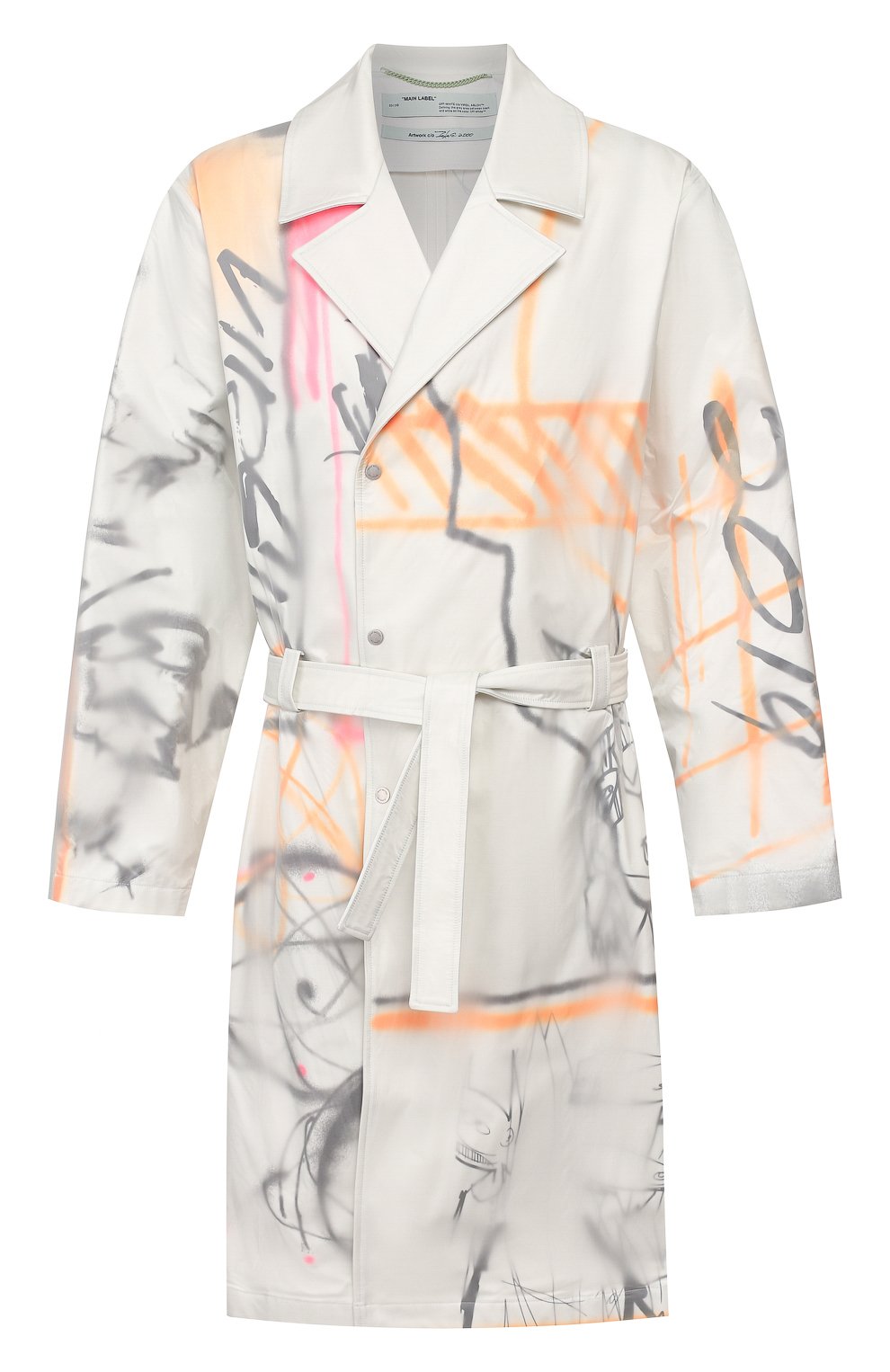 Хлопковый плащ OFF-WHITE белого цвета по цене 189000 руб., арт. 0MEA217S20I100520188, фото 1 Хлопковый плащ OFF-WHITE, арт. 0MEA217S20I100520188, фото 1