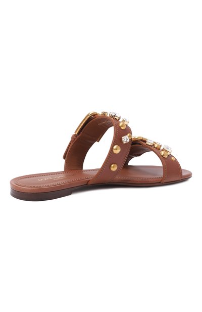 Кожаные шлепанцы DOLCE & GABBANA, арт. CQ0688/A6745, фото 5