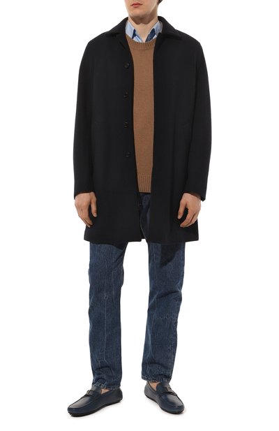 Кожаные мокасины TOD’S синего цвета по цене 64750 руб., арт. XXM42C0CT50RX4, фото 2 Кожаные мокасины TOD’S, арт. XXM42C0CT50RX4, фото 2