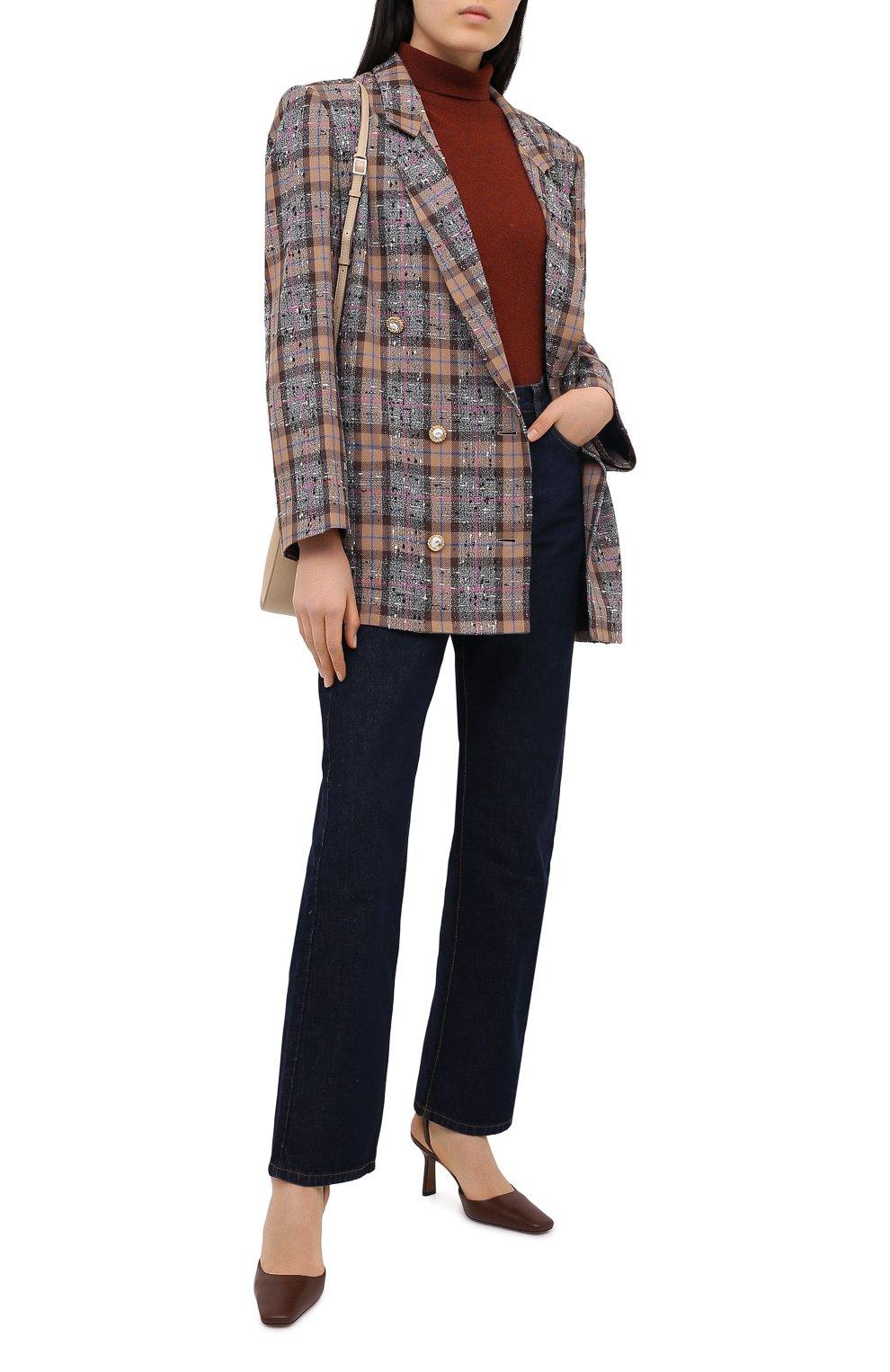 Двубортный жакет ALESSANDRA RICH разноцветного цвета по цене 185000 руб., арт. FAB2329-F2947, фото 3 Двубортный жакет ALESSANDRA RICH, арт. FAB2329-F2947, фото 3