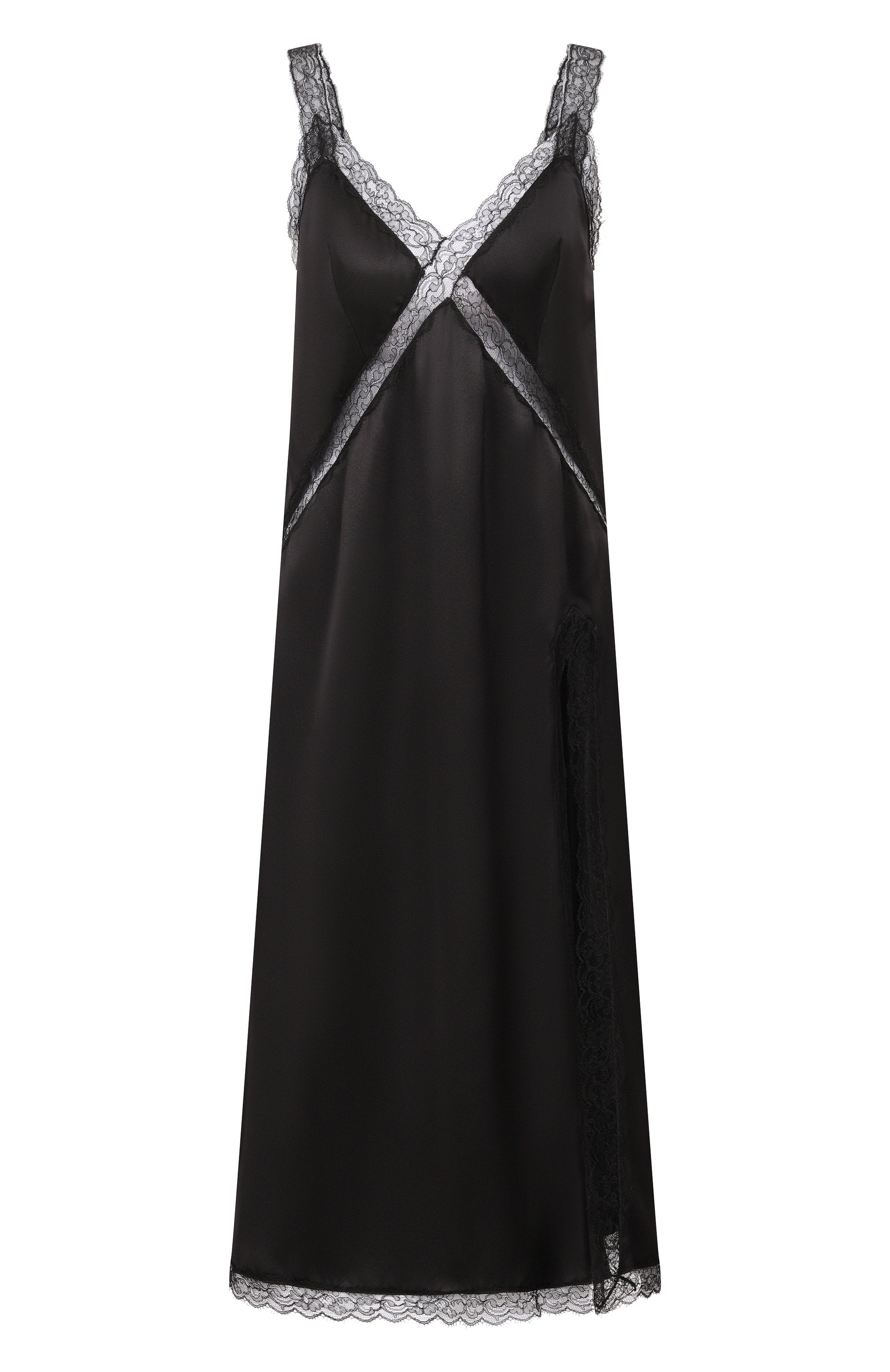 Шелковое платье DOLCE & GABBANA черного цвета по цене 323500 руб., арт. F632HT/FU1AU, фото 1 Шелковое платье DOLCE & GABBANA, арт. F632HT/FU1AU, фото 1