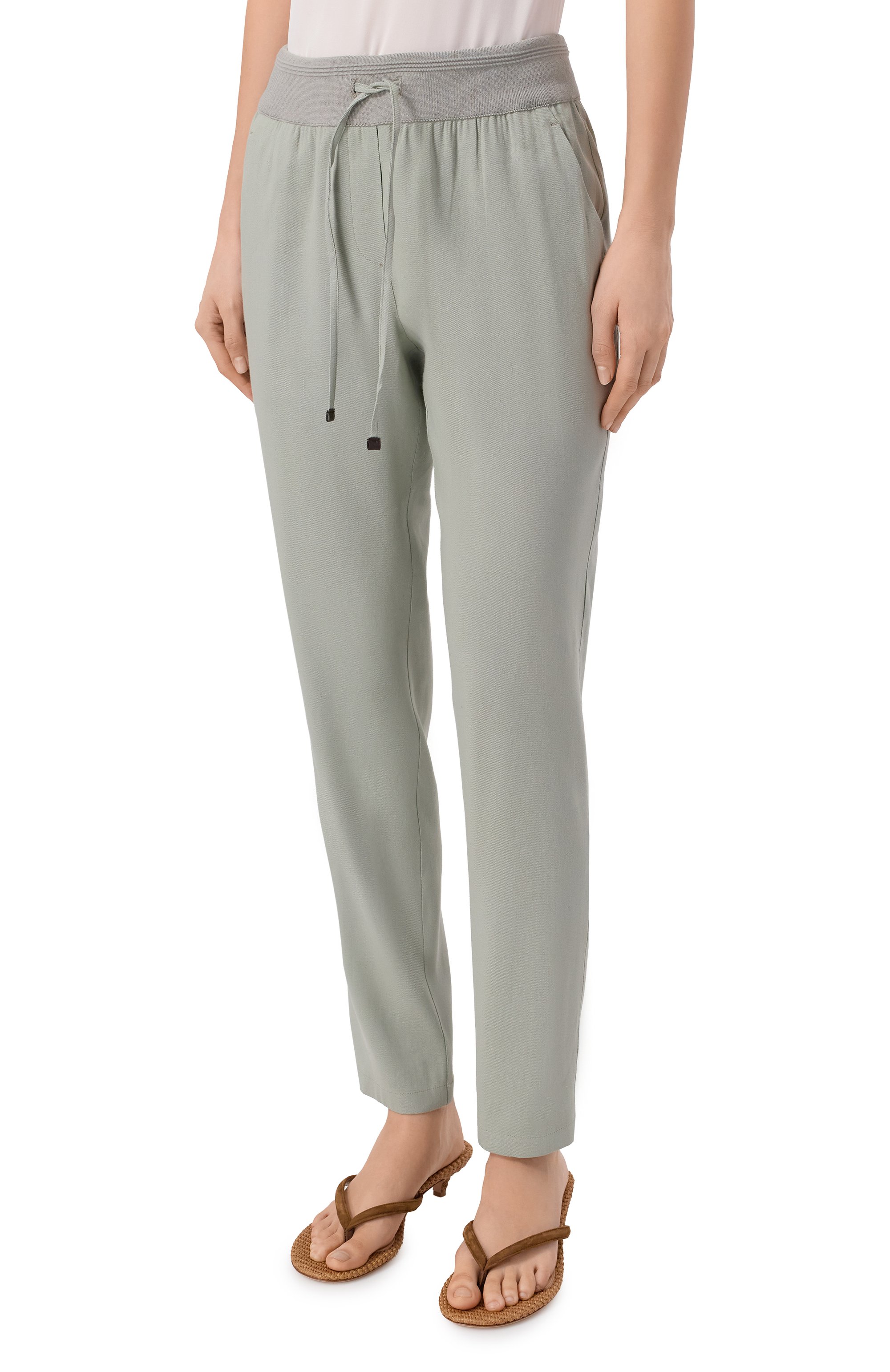 Брюки изо льна и вискозы LORENA ANTONIAZZI, арт. P2640PA80Q/3347, фото 3