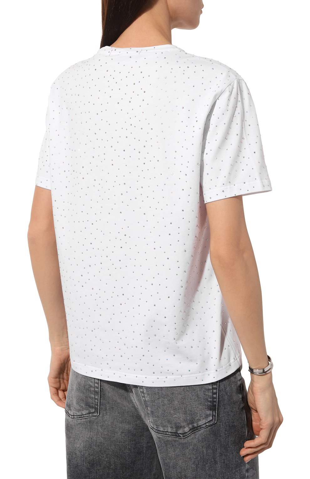 Хлопковая футболка с отделкой стразами FLASHIN, арт. SS24TRST, фото 4