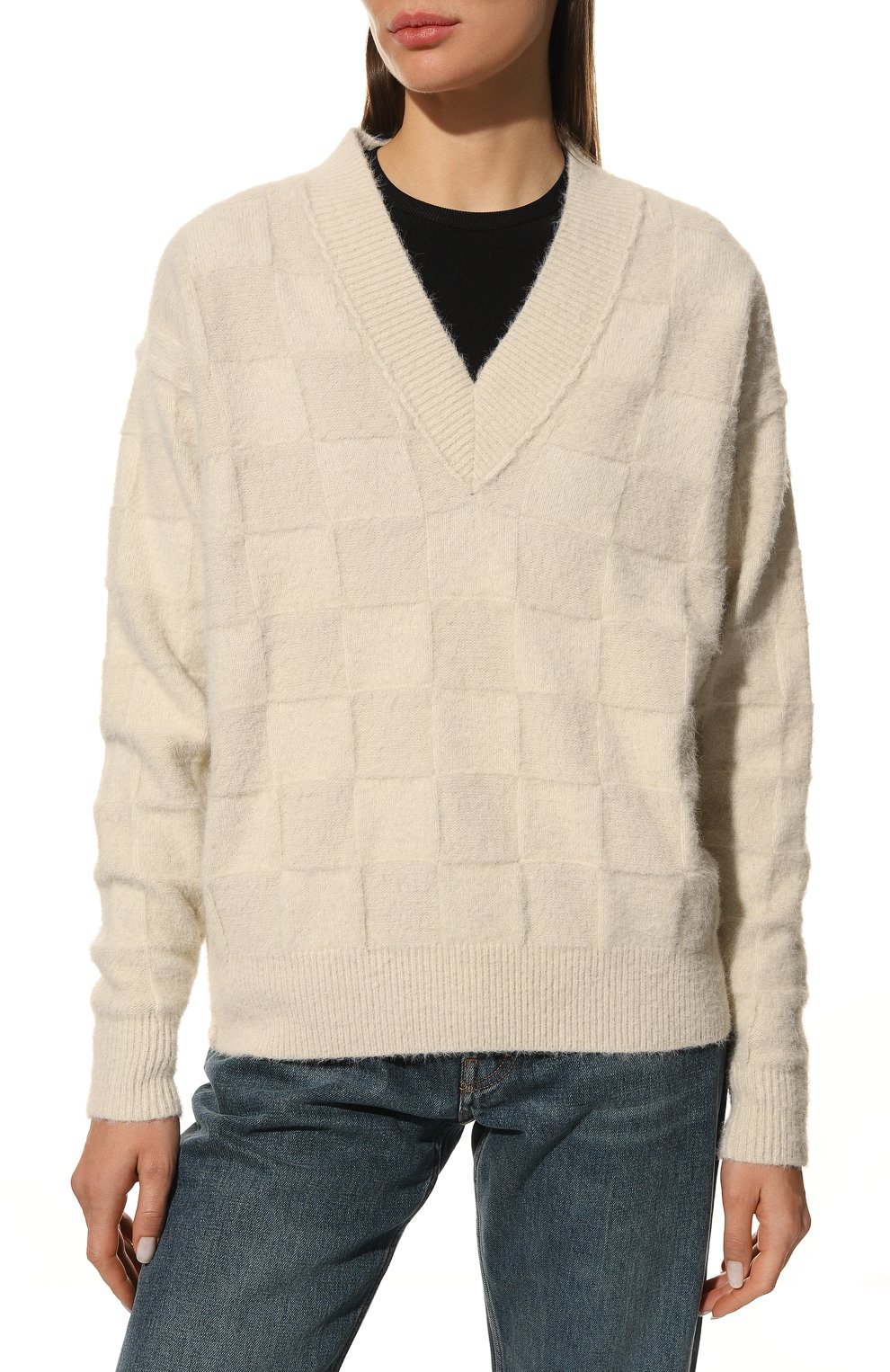 Пуловер UMA WANG кремового цвета по цене 55450 руб., арт. W2 W UK7138, фото 3 Пуловер UMA WANG, арт. W2 W UK7138, фото 3