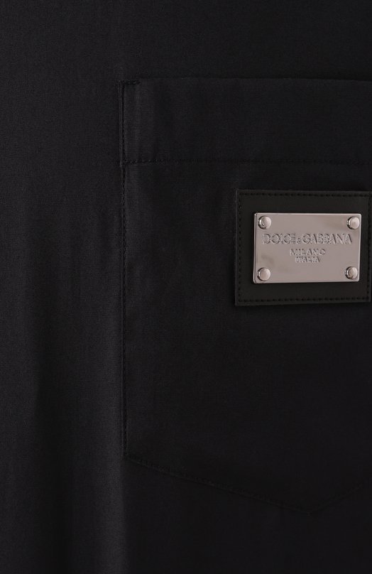 Хлопковая рубашка Dolce & Gabbana G5JG4T/FU5U8 Чёрный  G5JG4T/FU5U8 Фото 6