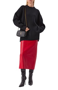 Женская сумка lou mini SAINT LAURENT черного цвета, арт. 748849/DV707 | Фото 7 (Ремень/цепочка: На ремешке; Размер: mini; Материал сплава: Проставлено; Драгоценные камни: Проставлено; Материал: Натуральная кожа)