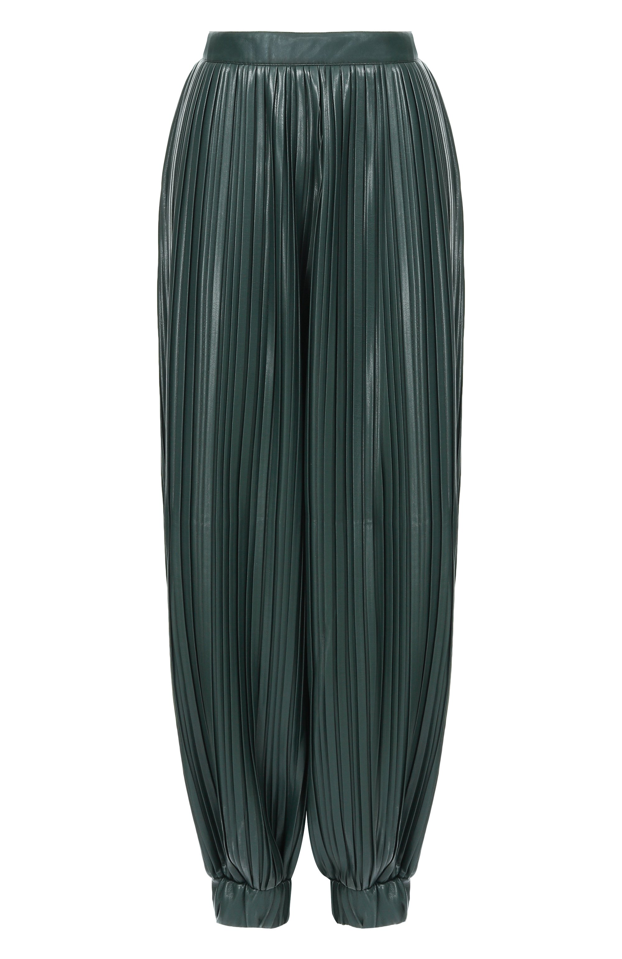 Джоггеры из экокожи ROWEN ROSE зеленого цвета по цене 126000 руб., арт. PNT_RR469, фото 1 Джоггеры из экокожи ROWEN ROSE, арт. PNT_RR469, фото 1