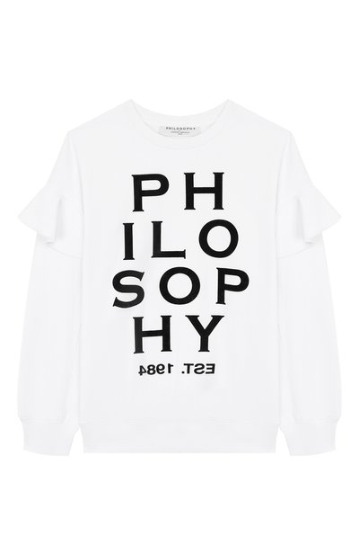 Хлопковый свитшот PHILOSOPHY DI LORENZO SERAFINI KIDS, арт. PJFE16/FE147/UH002/L-XL, фото 1