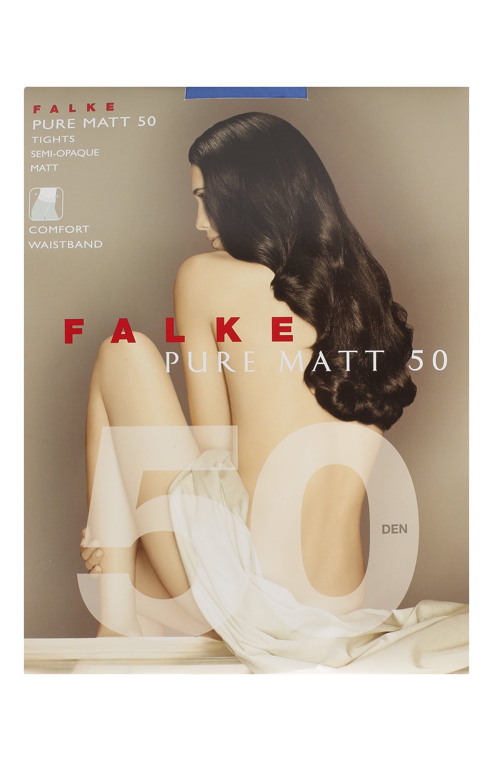Колготки pure matt 50 FALKE голубого цвета по цене 4080 руб., арт. 40150, фото 1 Колготки pure matt 50 FALKE, арт. 40150, фото 1