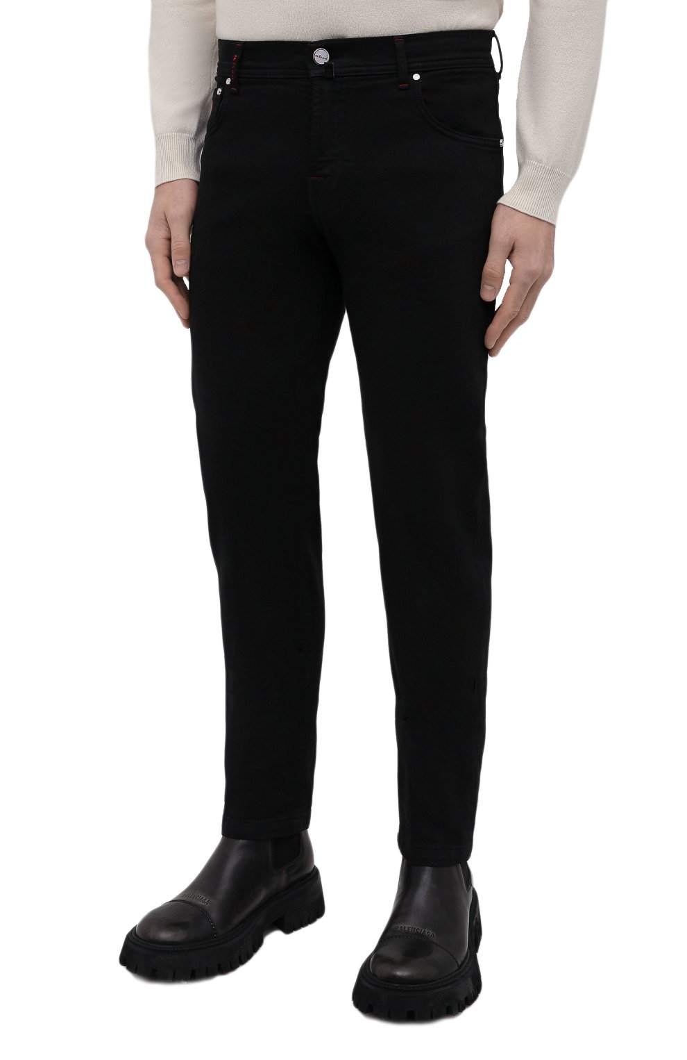Джинсы KITON черного цвета по цене 136000 руб., арт. UPNJS/J0359A, фото 3 Джинсы KITON, арт. UPNJS/J0359A, фото 3