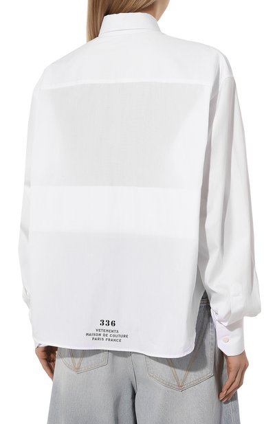 Хлопковая рубашка VETEMENTS, арт. UE54SH280W, фото 4