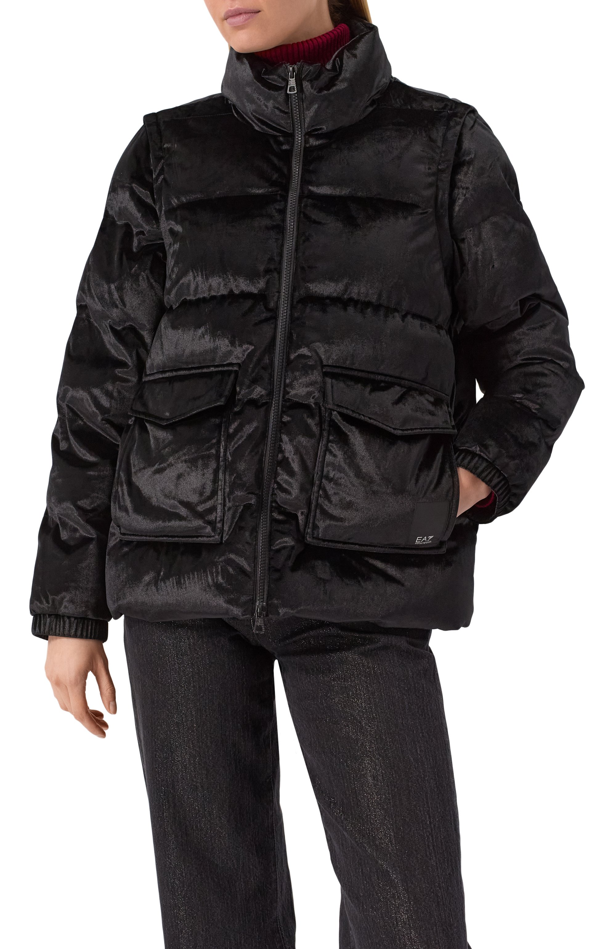 Бархатный пуховик EA7, арт. 6DTB06/TNGBZ, фото 3
