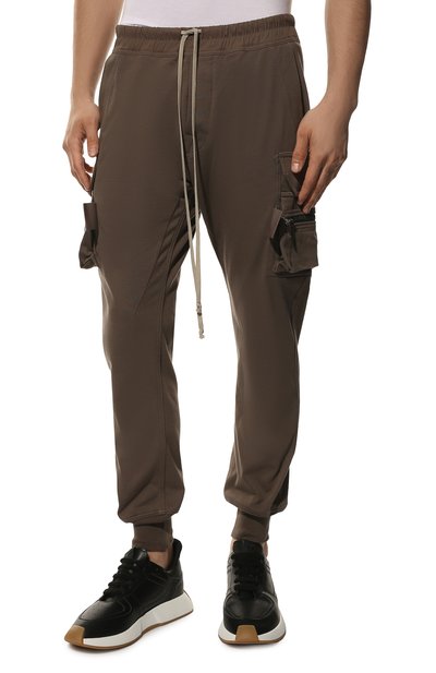 Хлопковые джоггеры RICK OWENS, арт. RU02B2396/BA, фото 3