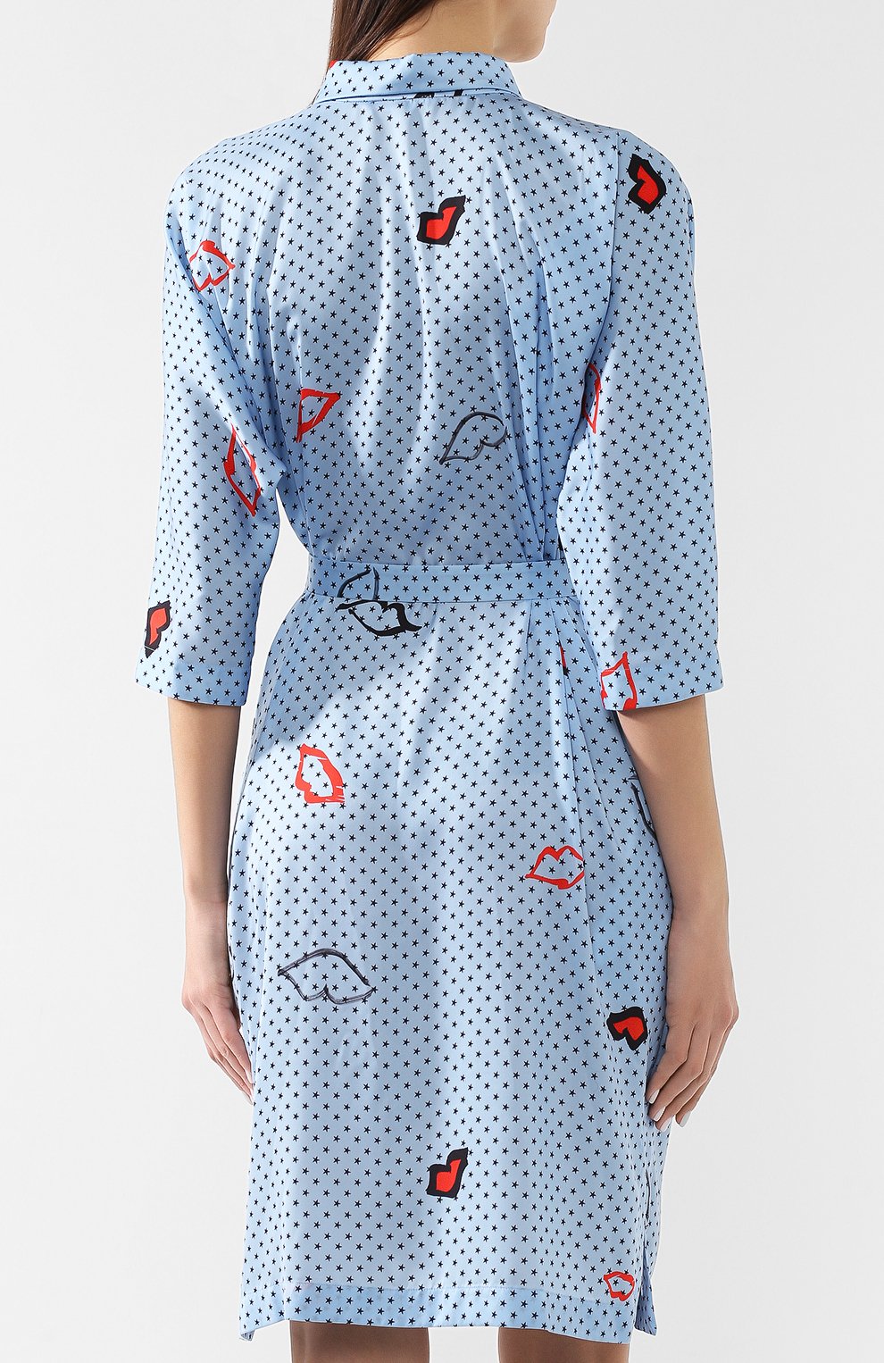 Платье с поясом TEREKHOV GIRL голубого цвета по цене 22750 руб., арт. 2D019/8115.LIPS419/S19, фото 4 Платье с поясом TEREKHOV GIRL, арт. 2D019/8115.LIPS419/S19, фото 4