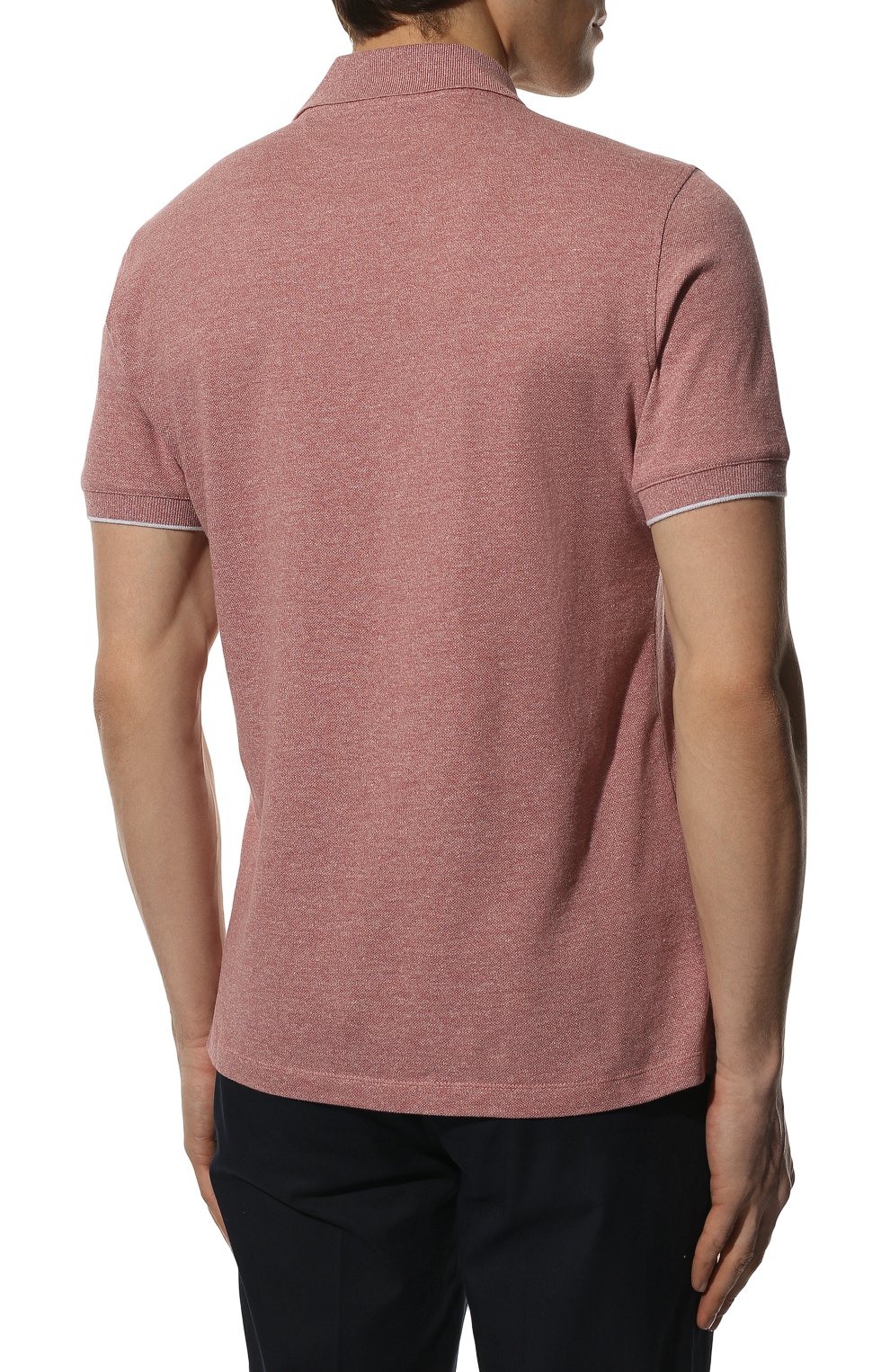Поло из хлопка и льна BRUNELLO CUCINELLI, арт. MTS758775, фото 4