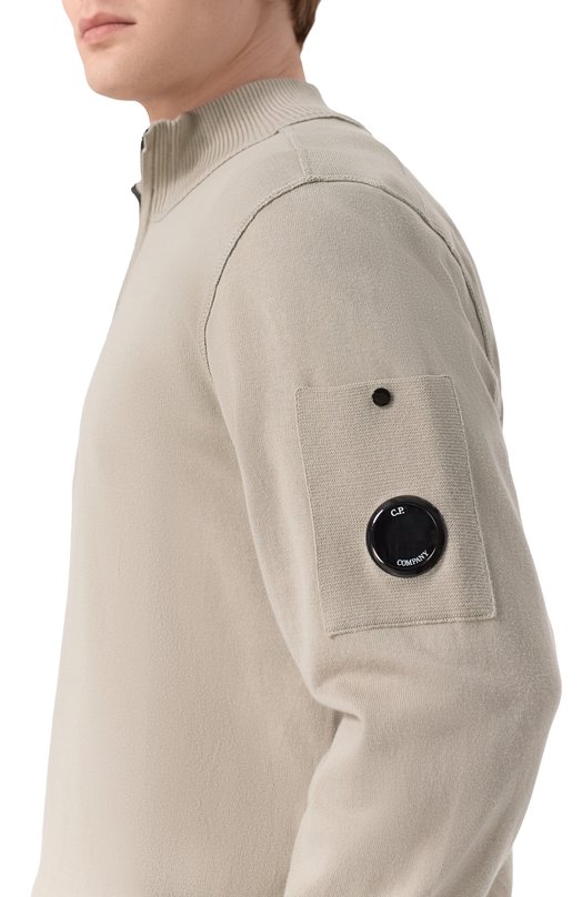 Хлопковый джемпер C.P. Company 20CMKN194A/110560A Серый  20CMKN194A/110560A Фото 5