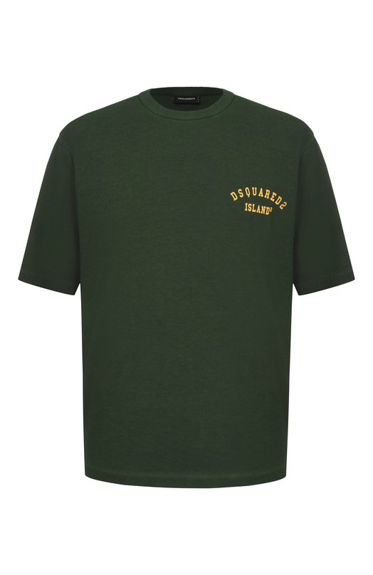 Хлопковая футболка Dsquared2 S74GD1535/D20103 Зелёный S74GD1535/D20103