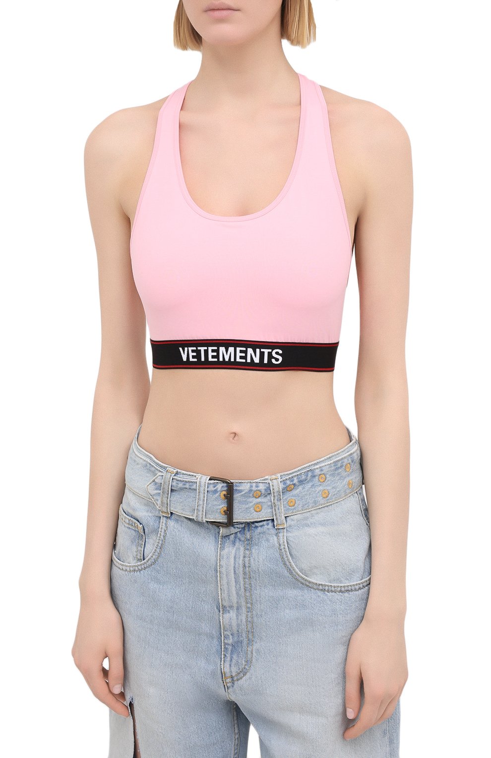 Топ VETEMENTS розового цвета по цене 31100 руб., арт. WE51T0100P 1332/BABY PINK, фото 3 Топ VETEMENTS, арт. WE51T0100P 1332/BABY PINK, фото 3