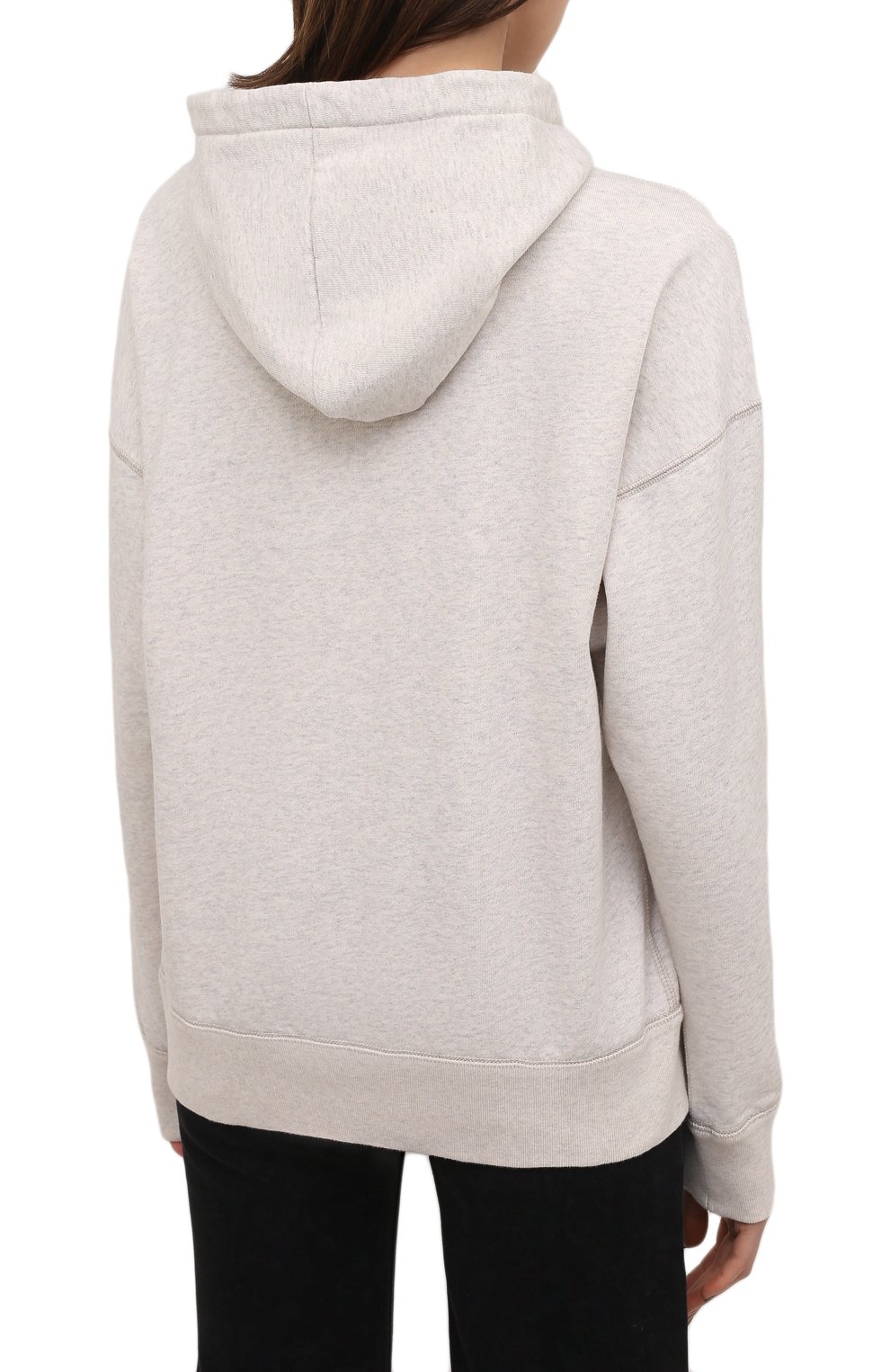 Хлопковое худи ISABEL MARANT ETOILE кремового цвета по цене 34600 руб., арт. SW0031-22P048E/MANSEL, фото 4 Хлопковое худи ISABEL MARANT ETOILE, арт. SW0031-22P048E/MANSEL, фото 4