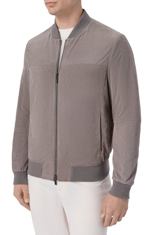 Замшевый бомбер Gimo's 6S20.1.150.52F/YI Серый  6S20.1.150.52F/YI Фото 3