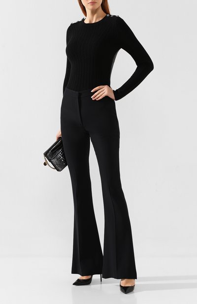 Шерстяной пуловер ALEXANDER MCQUEEN черного цвета по цене 125500 руб., арт. 595023/Q1AK4, фото 2 Шерстяной пуловер ALEXANDER MCQUEEN, арт. 595023/Q1AK4, фото 2
