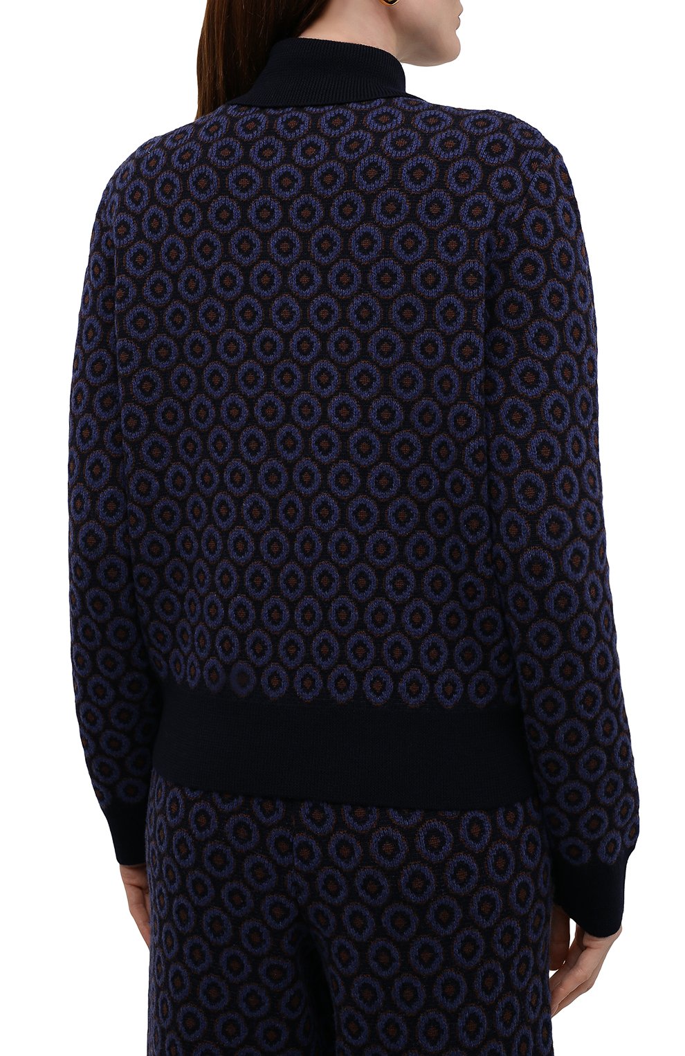 Шерстяной кардиган DRIES VAN NOTEN темно-синего цвета по цене 57950 руб., арт. 212-031270-3707, фото 4 Шерстяной кардиган DRIES VAN NOTEN, арт. 212-031270-3707, фото 4