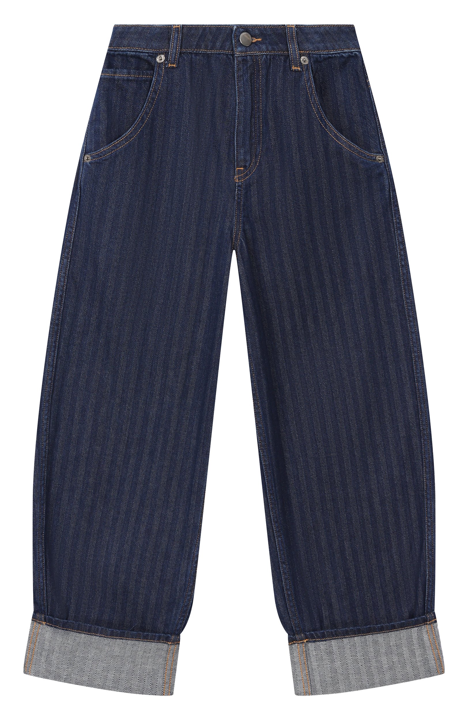 Джинсы EMPORIO ARMANI темно-синего цвета по цене 19650 руб., арт. EG000925/AF28442, фото 1 Джинсы EMPORIO ARMANI, арт. EG000925/AF28442, фото 1