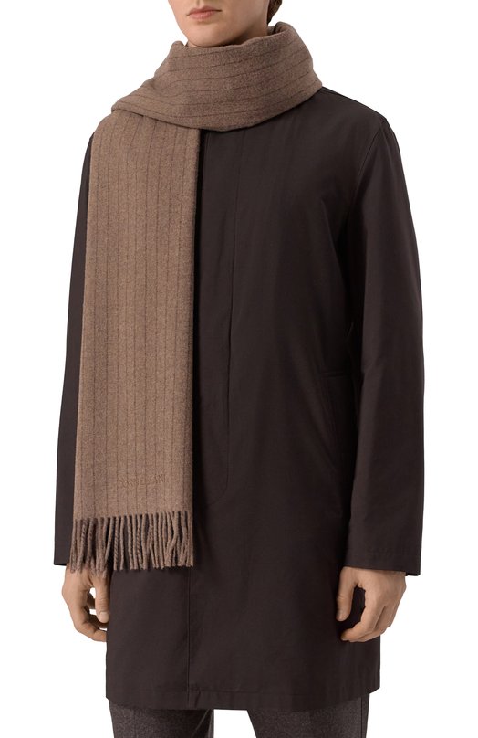 Шарф из шерсти и кашемира Corneliani 26B366-2629003 Коричневый  26B366-2629003 Фото 2