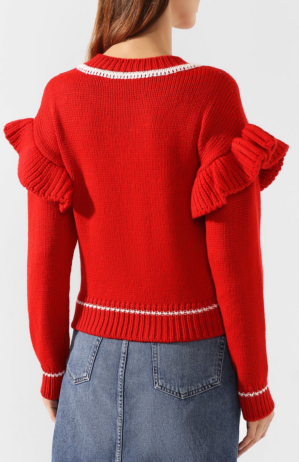 Пуловер PHILOSOPHY DI LORENZO SERAFINI красного цвета по цене 49950 руб., арт. A0941/5713, фото 4 Пуловер PHILOSOPHY DI LORENZO SERAFINI, арт. A0941/5713, фото 4