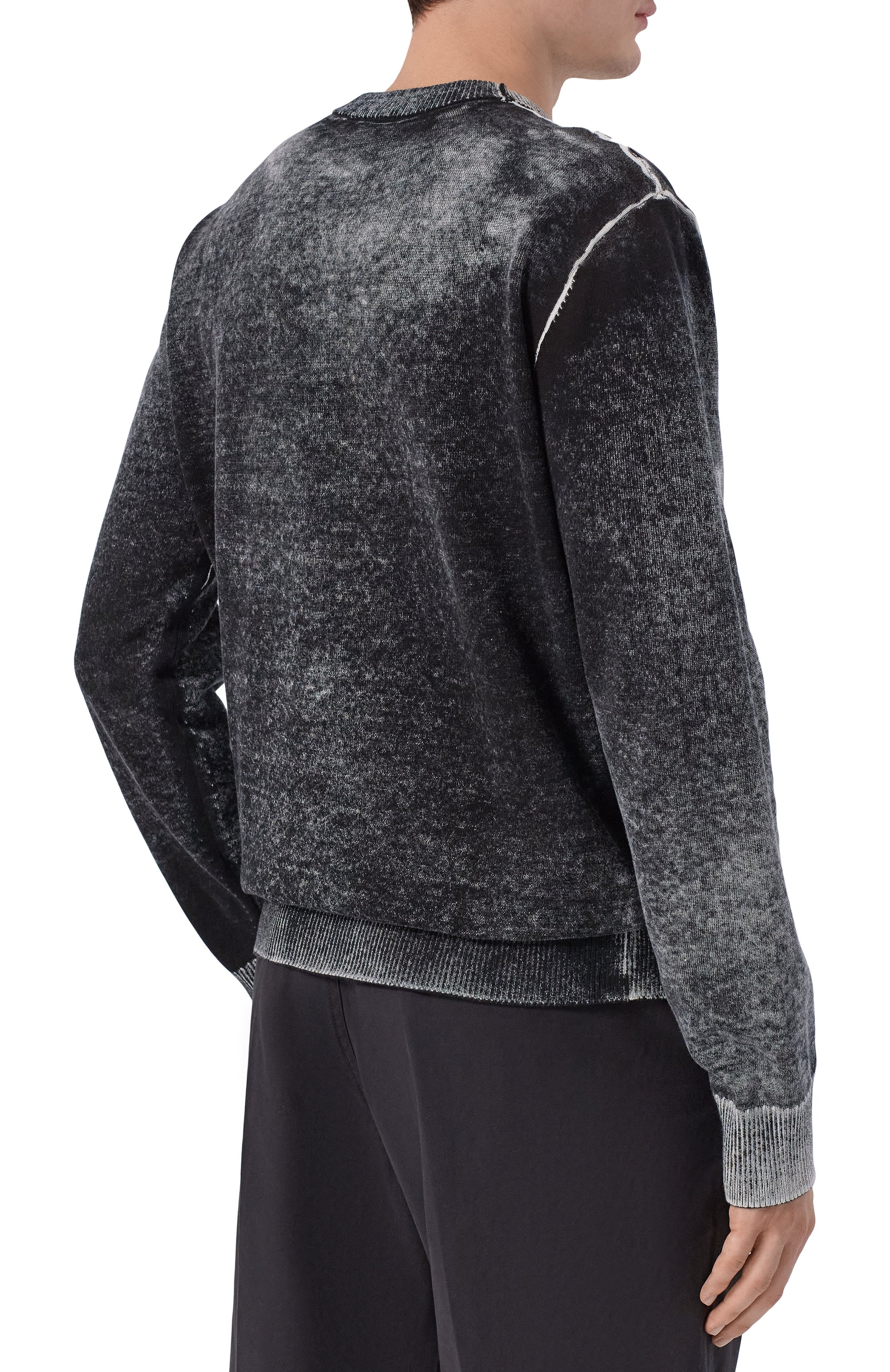 Хлопковый джемпер DIESEL темно-серого цвета по цене 27850 руб., арт. A21747/0BKCB, фото 4 Хлопковый джемпер DIESEL, арт. A21747/0BKCB, фото 4