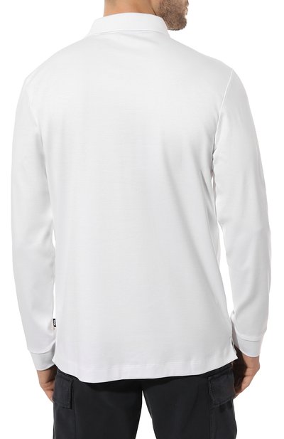 Хлопковое поло BOSS белого цвета по цене 17950 руб., арт. 50468392, фото 4 Хлопковое поло BOSS, арт. 50468392, фото 4