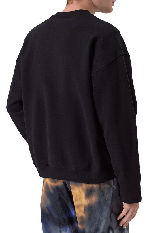 Хлопковый свитшот Diesel A20025/0GEAD Чёрный  A20025/0GEAD Фото 4