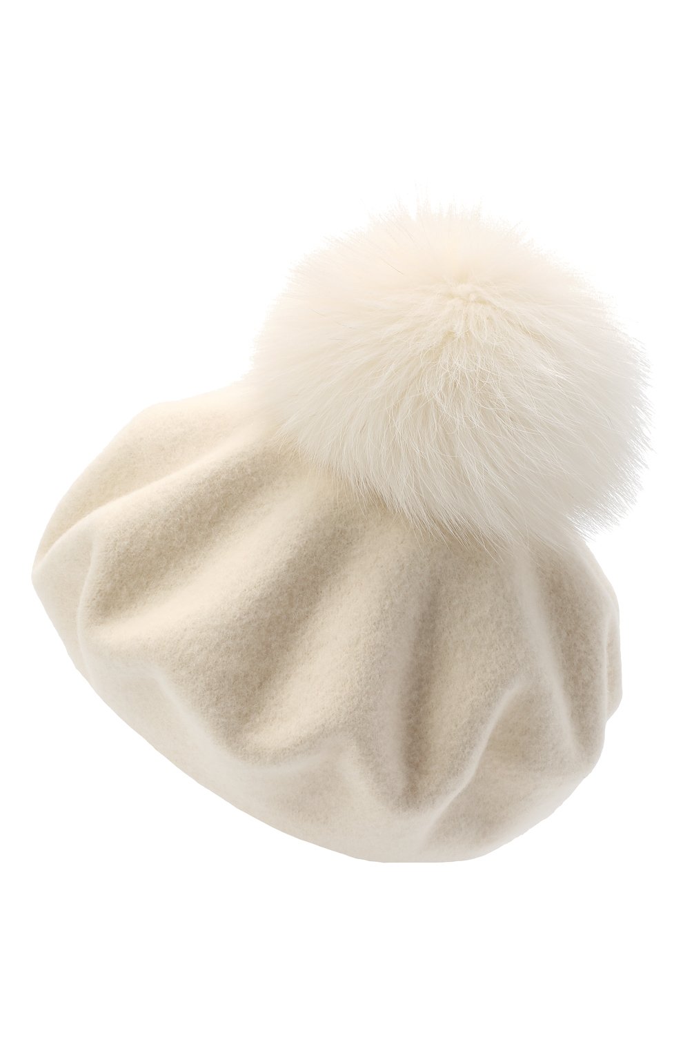 Шерстяной берет с меховым помпоном CATYA, арт. 024503, фото 2
