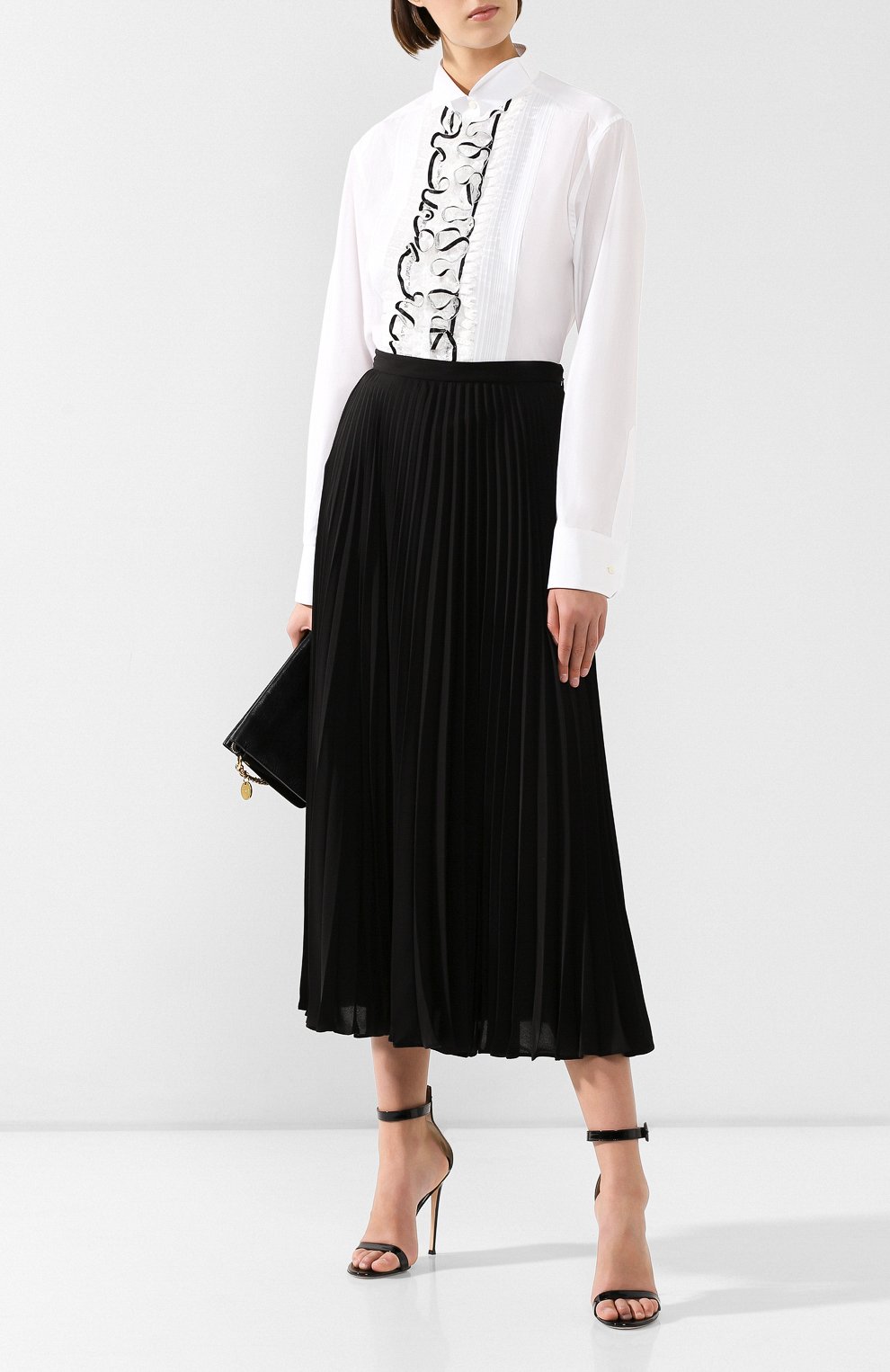 Хлопковая рубашка DOLCE & GABBANA черного цвета по цене 99500 руб., арт. F5K70T/FU5K9, фото 2 Хлопковая рубашка DOLCE & GABBANA, арт. F5K70T/FU5K9, фото 2